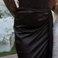 لباس مجلسی ساتن کار شده