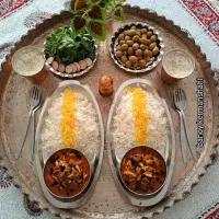 پلو خورشت خلال بادام کرمانشاهی|خوردنی و آشامیدنی|ساری, |دیوار