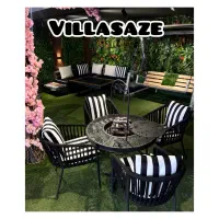 میز و صندلی باغی/میز شاخ و برگی تمام لیزری