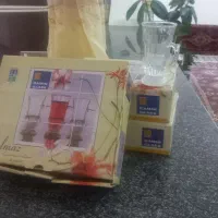 سه دست استکان کمر باریک نو وآک|ظروف سرو و پذیرایی|شاهین دژ, |دیوار