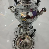 سماور گازی نو بهمراه کاسه و سینی