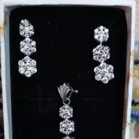 نیم ست نقره فلاور