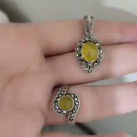 نیم ست سیاه قلم نقره