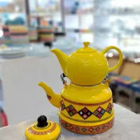 کتری قوری لعابی طرح سنتی