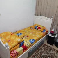 تخت یک نفره چوبی|تخت و سرویس خواب|نوشهر, |دیوار