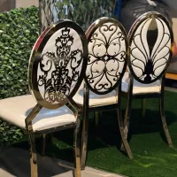 تولیدکننده میزوصندلی تالاری صندلی مبله طلایی استیل