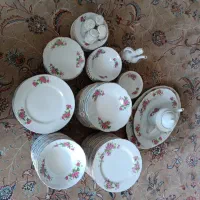 چینی کلکسیونی گل سرخی|کلکسیون اشیاء عتیقه|قرچک, داوود آباد|دیوار