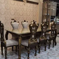 میز ناهار خوری شش نفره چوب راش