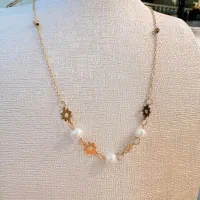 گردنی مروارید و گل|جواهرات|ایلام, |دیوار