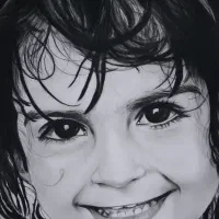 نقاشی سیاه قلم چهره|تابلو، نقاشی، عکس|یزد, |دیوار