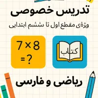 (معلم) کارشناسی رشته اموزش ابتدایی .تدریس خصوصی