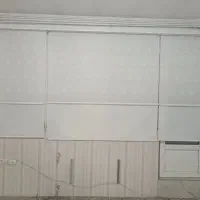 آیینە وپردە ی زبرا سە قسمتی  و شمعدانی تە رح برنزە|پرده، رانر، رومیزی|سنندج, |دیوار