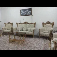 مبلمان سلطنتی ۹ نفربادوعددعسلی و یک عددمیزجلو مبلی|مبلمان خانگی و میز عسلی|کبودرآهنگ, |دیوار