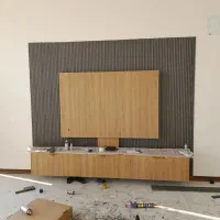 نجاری درب چوبی نصب قرنیز تی وی وال|خدمات پیشه و مهارت|هشتگرد, شهرک راه آهن|دیوار