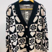 ژاکت طرح گل و قلب برند محشر ZARA|لباس|تهران, امجدیه (خاقانی)|دیوار