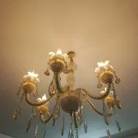 لوستر کریستال 6شاخه|لوستر و چراغ آویز|اصفهان, درب سیبه علیا|دیوار