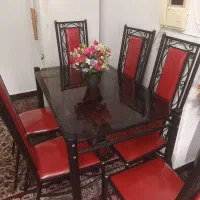 میزوصندلی نهارخوری ۶ نفره درحد نو|میز و صندلی غذاخوری|رشت, استادسرا|دیوار