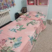 تخت خواب دخترانه صورتی سفید