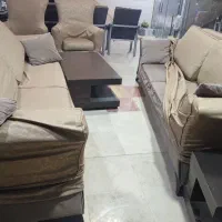 مبل 8نفره سالم به همراه کاور وعسلی سالم|مبلمان خانگی و میز عسلی|قم, بنیاد|دیوار