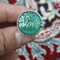 انگشتر عقیق سبز زیبا