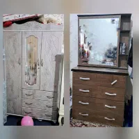 میز آرایشی و کمد لباسی سه کشو دو درب بزرگ
