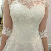 لباس عروس همراه تور