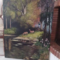 نقاشی جنگل رنگ و روغن