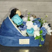 باکس گل برای هدیه به بچه پسر تازه تولد شده