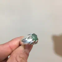 انگشتر زمرد زامبیا رکاب نقره|جواهرات|اصفهان, بیدآباد|دیوار