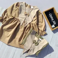 لباس‌بچگانه‌پیراهن‌کتون‌دخترانه‌دو‌رنگ‌ استثنایی|کفش و لباس بچه|مشهد, طبرسی شمالی|دیوار