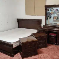 سرویس خواب چوبی  همراه با تشک طبی