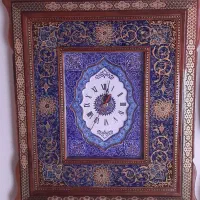 ساعت دیواری خاتم کاری مینا کاری