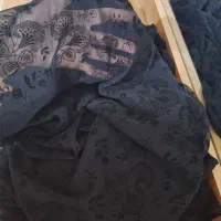 چادر حریر مجلسی گل برجسته مخمل(دوخته شده)