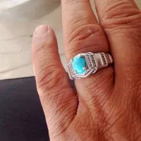 انگشتر نقره با روکش رادیوم|جواهرات|سنندج, |دیوار