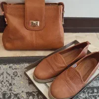ست کیف و کفش چرمی اصل