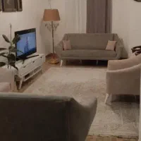 یه دست مبل ۷نفره طوسی وصورتی