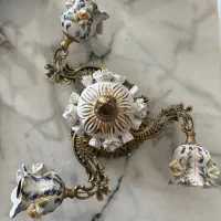 دیوار کوب سه شاخه برنز