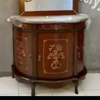 اینه کنسول معرق چوبی