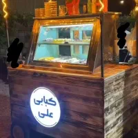 گاری کبابی با یخچال تمام وسایل