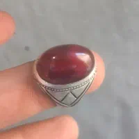 انگشتر دست‌ساز کهنه عقیق یمن