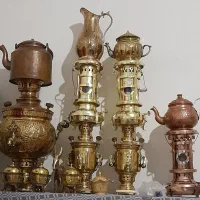 سماور زغالی برنجی و  برنزی و ...