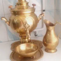 سماور زغالی ومیز