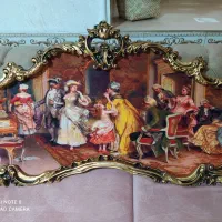 تابلو پارچه مخمل ،قاب چوبی