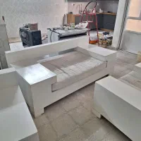 مبل ۶ نفره در حد نو|مبلمان خانگی و میز عسلی|قم, نخودی|دیوار