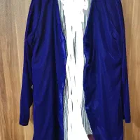 شومیز مخملی آبی کاربنی نو ارزان پارچه خارجی