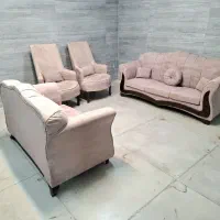 مبل هفت نفره صورتی خوش رنگ