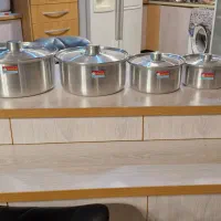 سرویس ۸ تیکه قابلمه آلومینیوم قدیمی نو