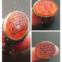 انگشتر عقیق خطی خط سید عباس ضابطی