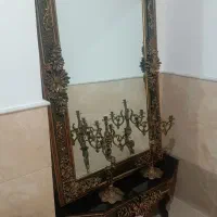 آینه قدی با شمعدون و میز عسلی|آینه|ساوه, |دیوار