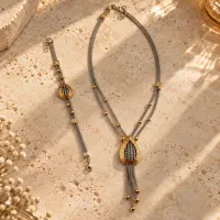 گردنبند و دستبند بدون اجرت در طلای آذین(مهدوی)